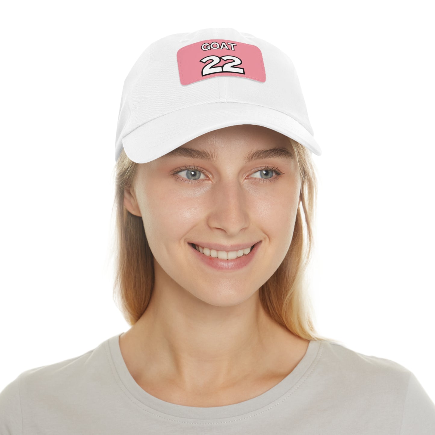 Pink and white 22 tribute fan hat