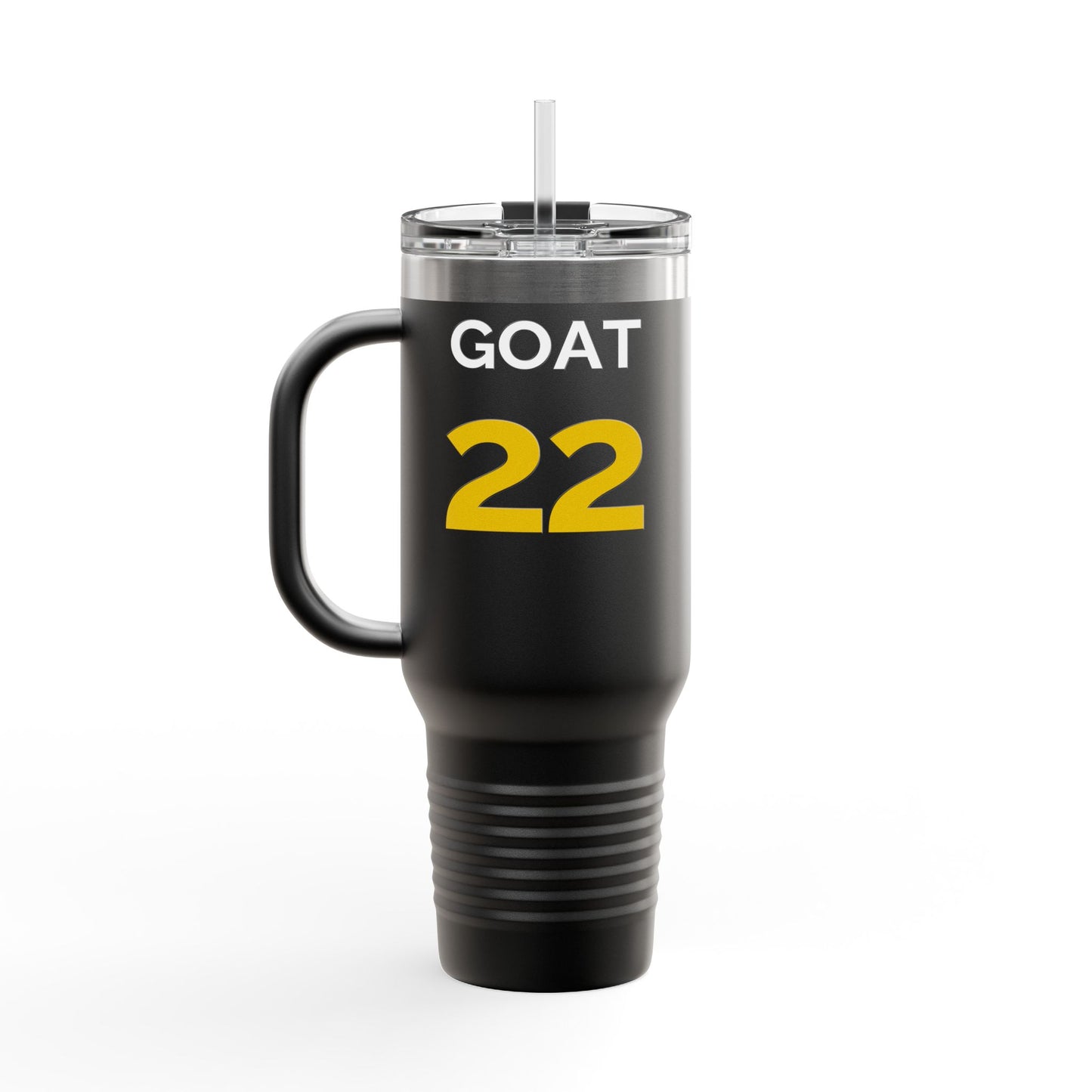 Insulated Travel Mug - Caitlin Clark GOAT Edition Navy/Black