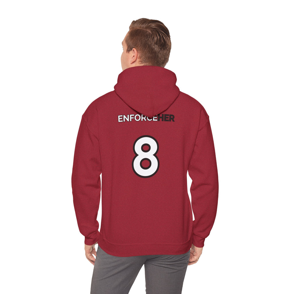 Collegiate Style Hooded Sweatshirt - Rock the Rebel Red - Indiana Fever - Sophie Cunningham #8