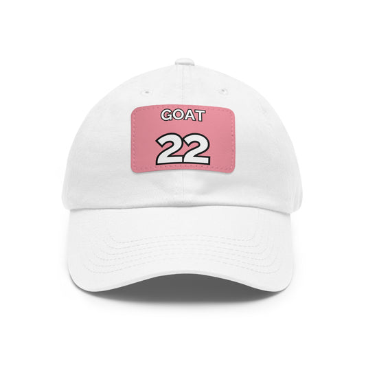 Pink and white 22 tribute fan hat