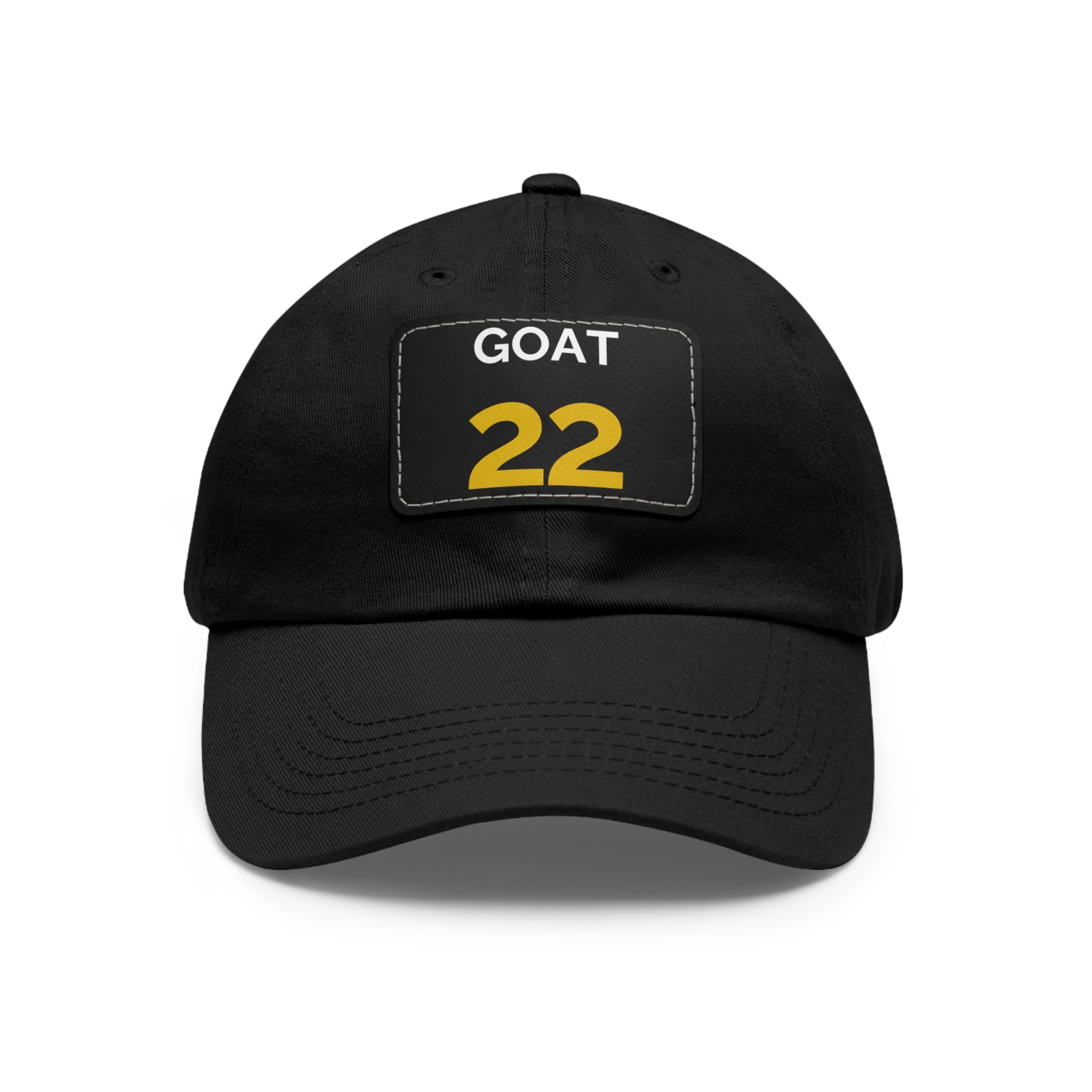 Stylish Hat with Leather Patch, Adjustable Cap for Everyday Style, GOAT 22 Design, Perfect Gift for Father's Day, Sports Fans, [...]
