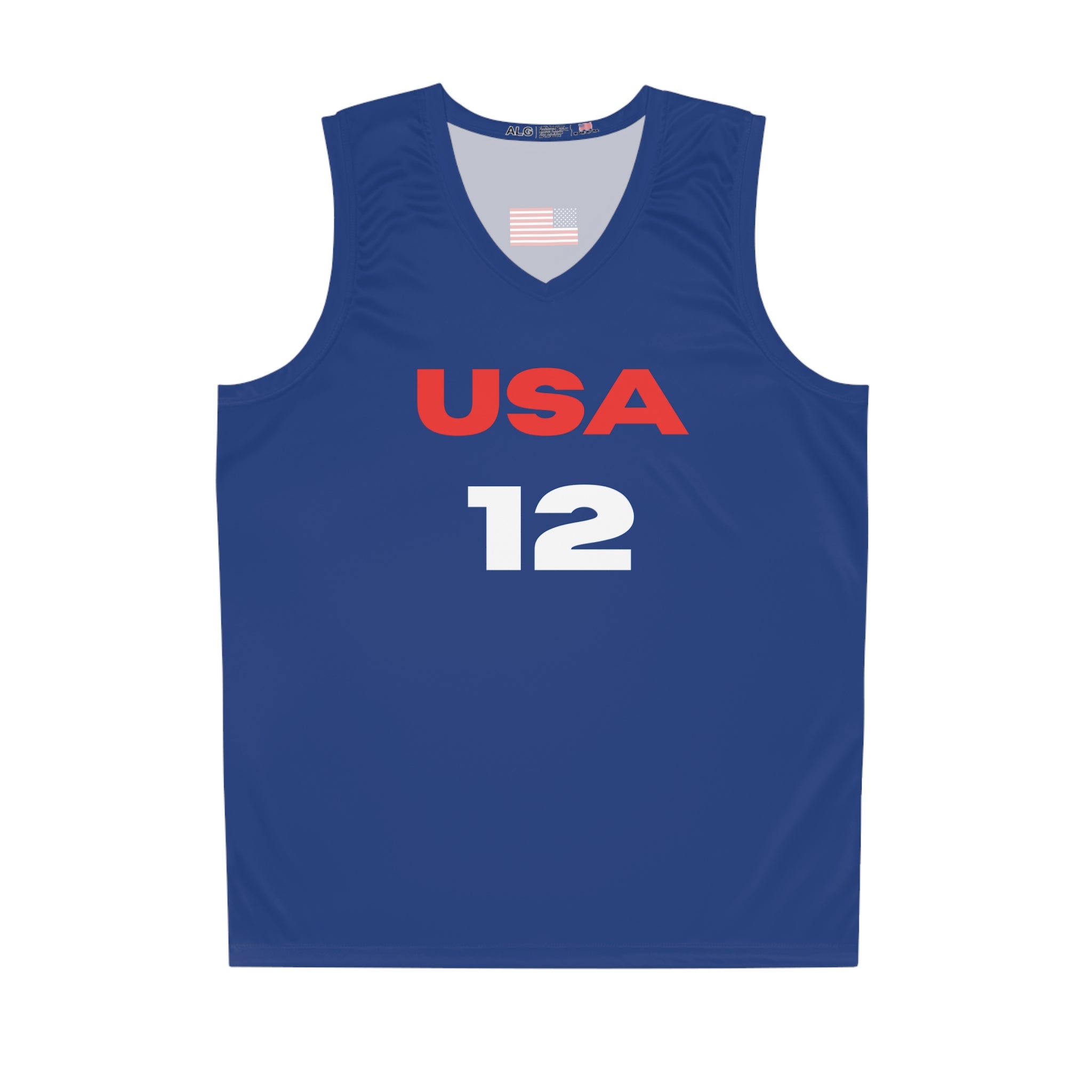 Clark #12 USA Basketball Jersey – (Blue, Patriotic)