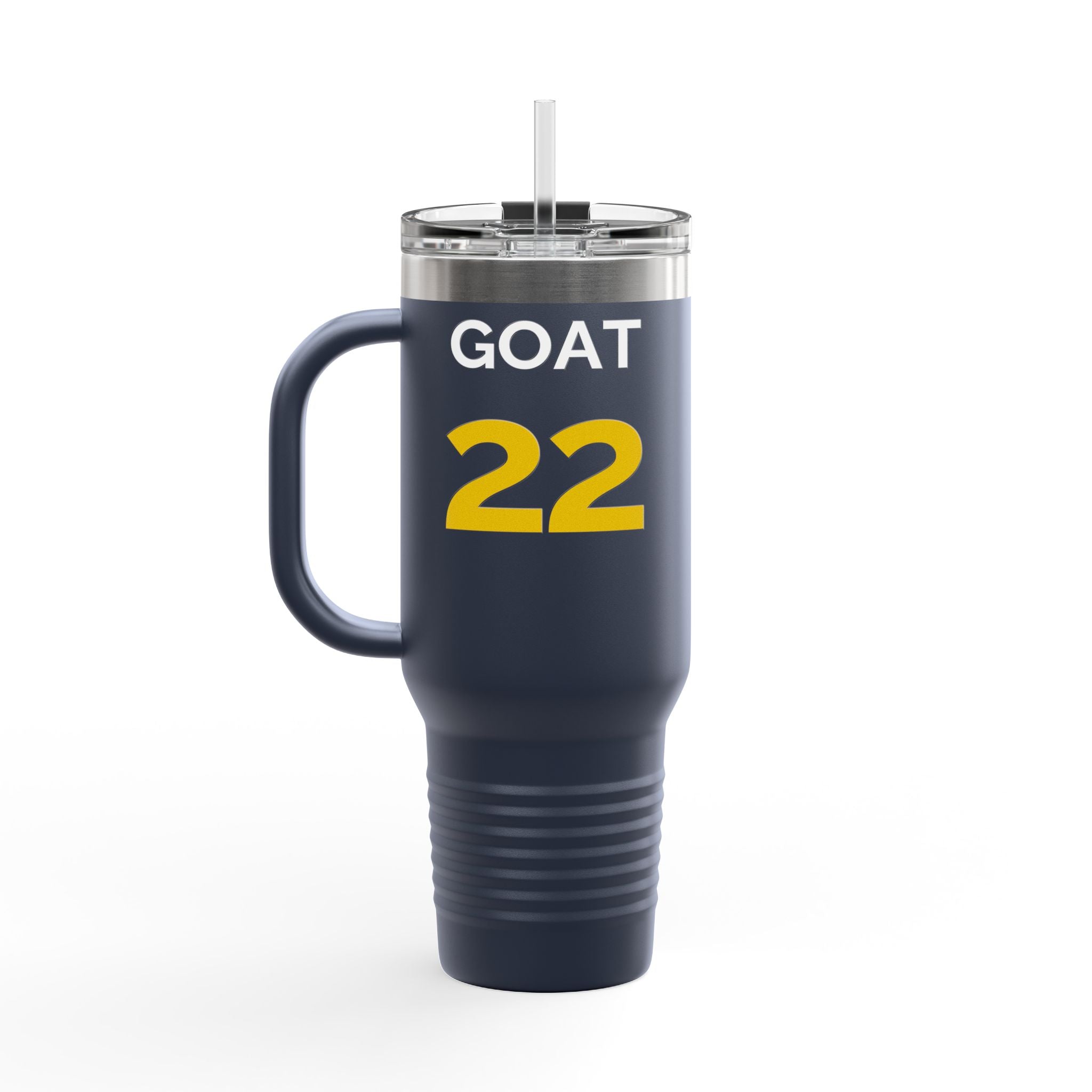 Insulated Travel Mug - Caitlin Clark GOAT Edition Navy/Black