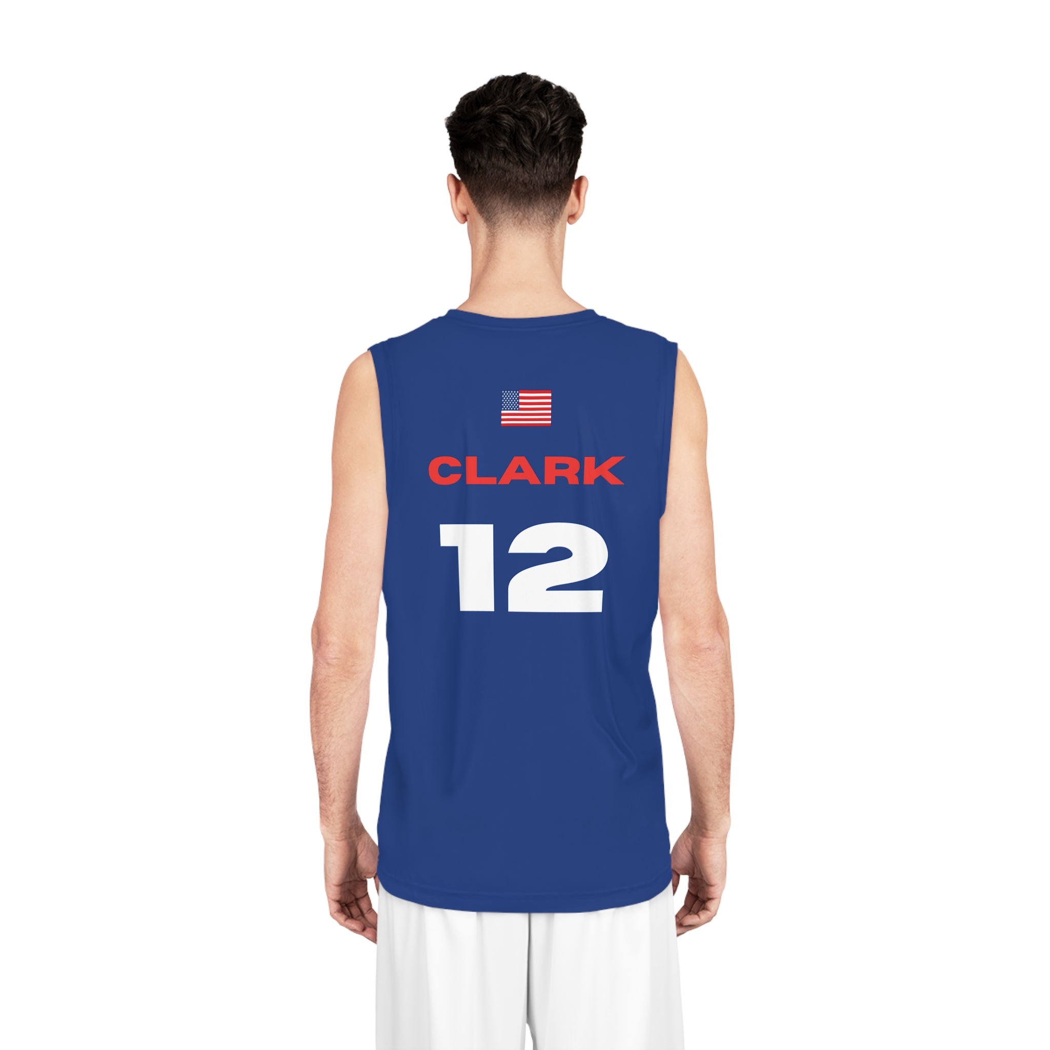 Clark #12 USA Basketball Jersey – (Blue, Patriotic)