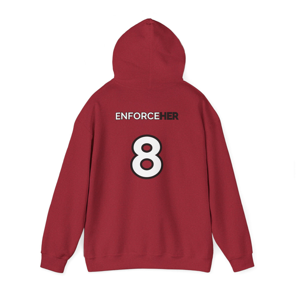 Collegiate Style Hooded Sweatshirt - Rock the Rebel Red - Indiana Fever - Sophie Cunningham #8