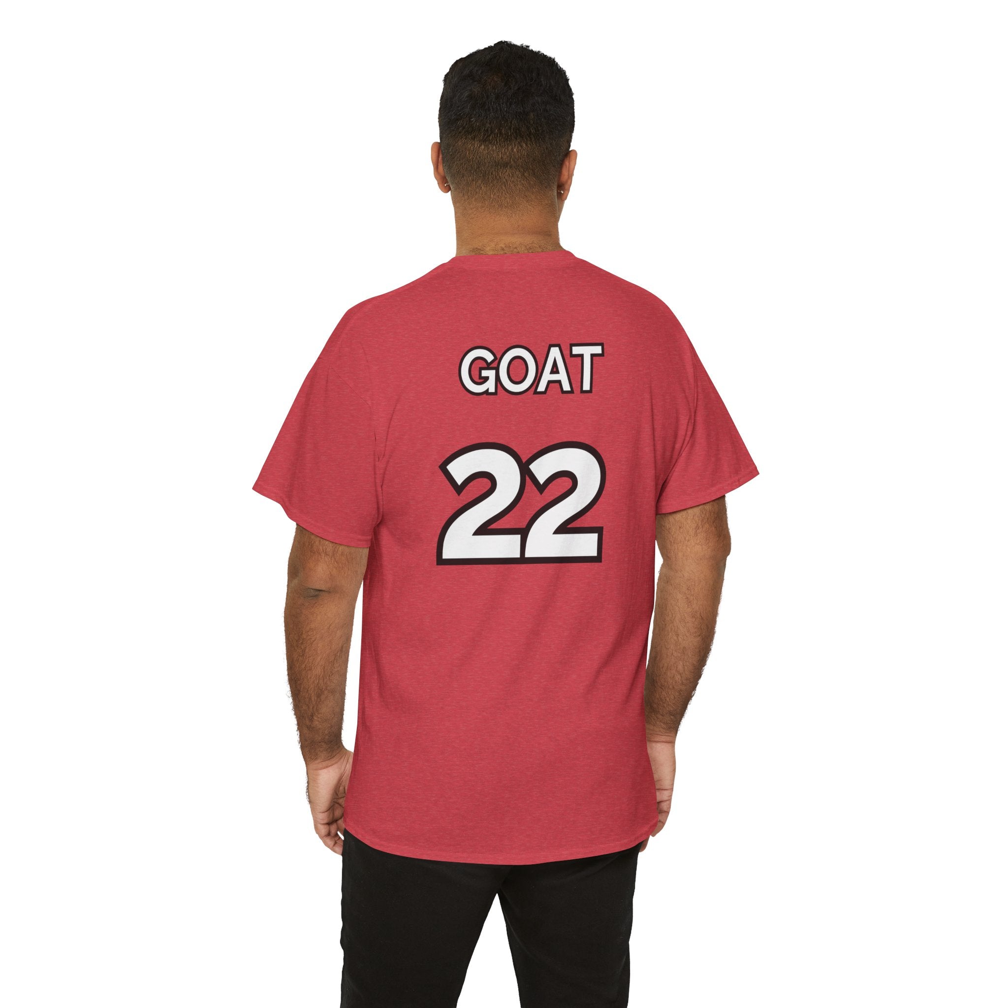Basketball Fan Tee - Caitlin Clark GOAT Shirt in Heathered Rebel Red