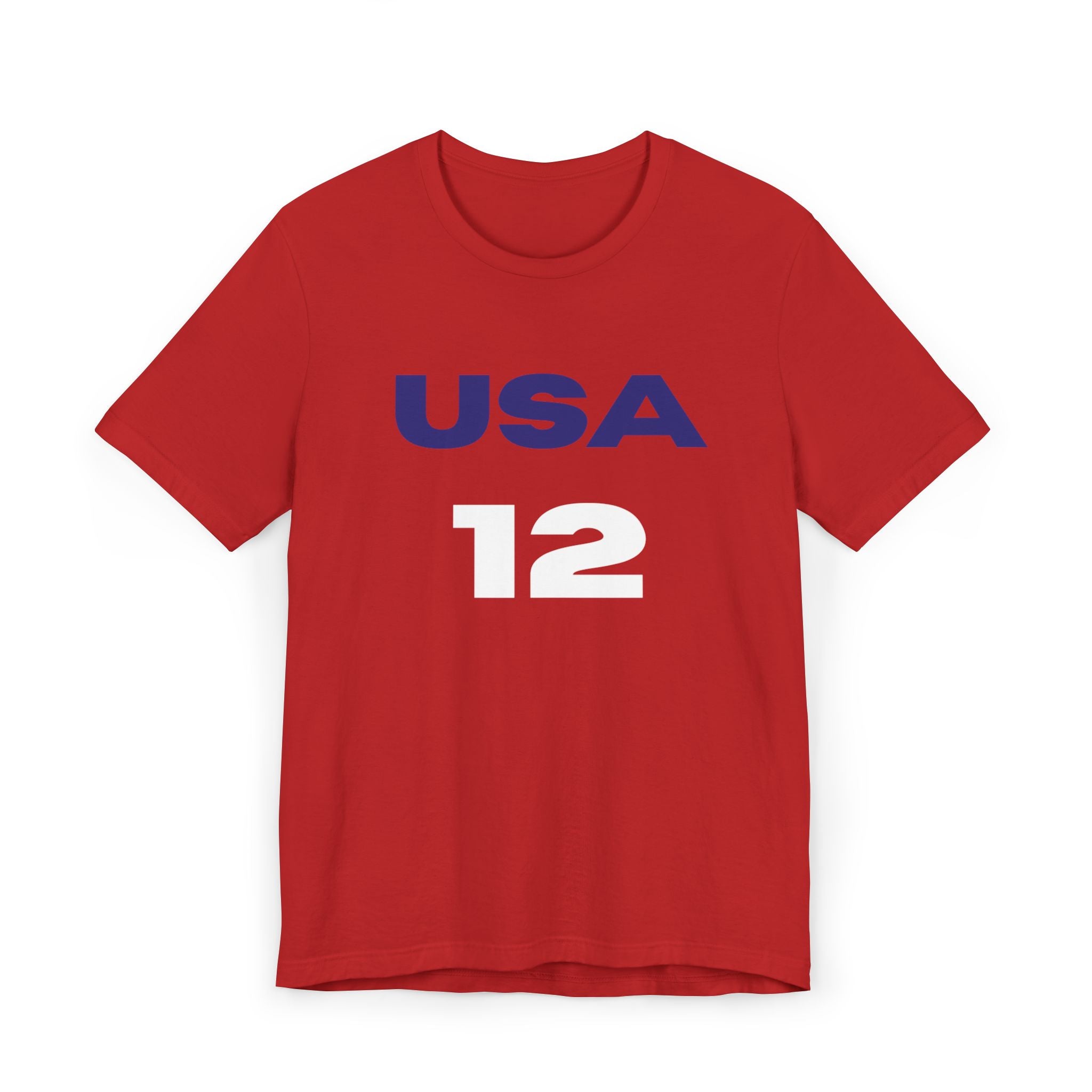CAITLIN CLARK USA #12 Jersey T‑Shirt — Patriotic Sports Tee (USA, CLARK)