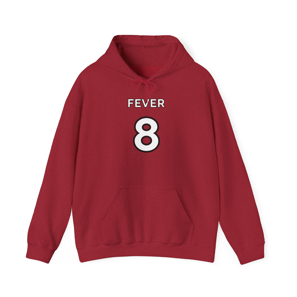 Collegiate Style Hooded Sweatshirt - Rock the Rebel Red - Indiana Fever - Sophie Cunningham #8