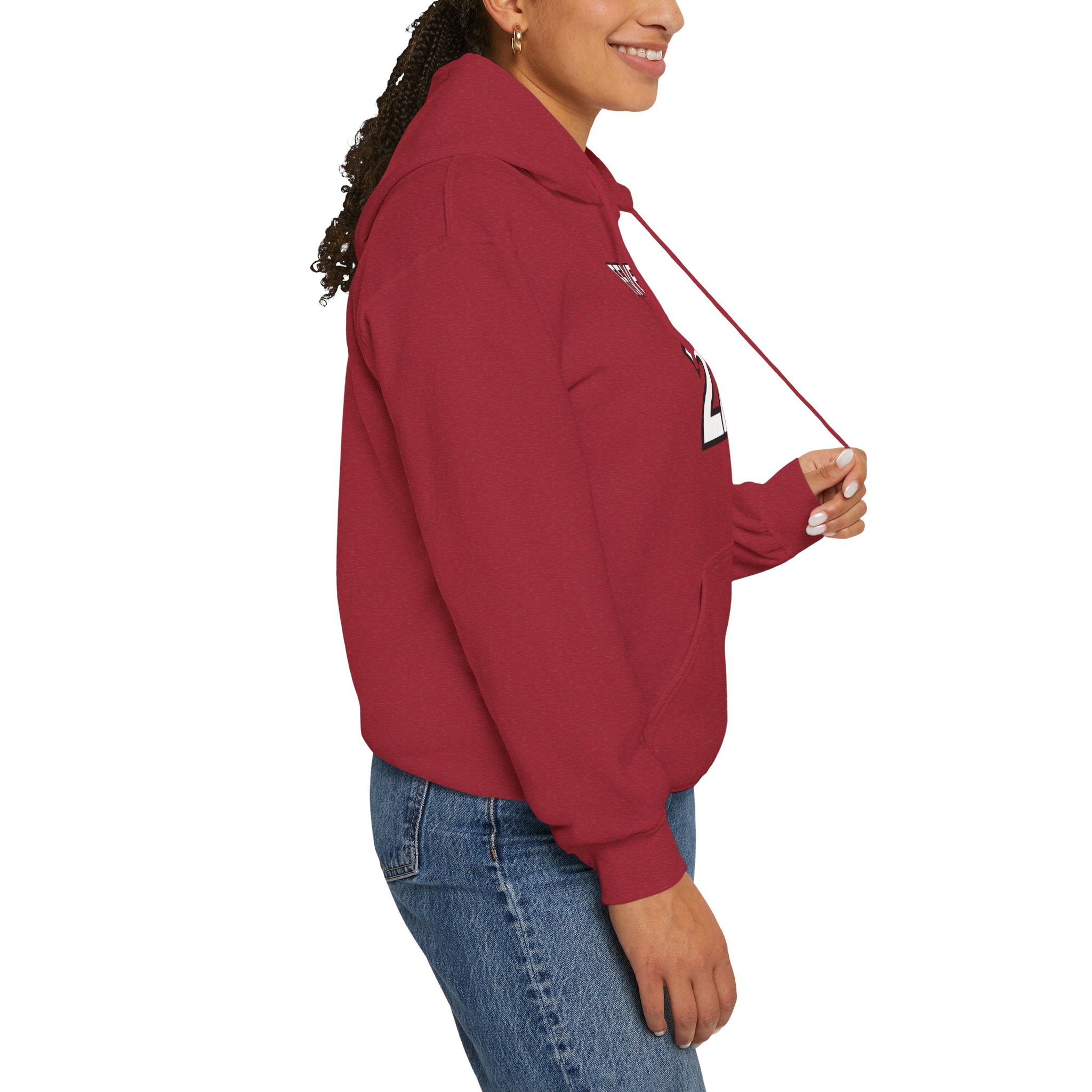 Heathered Rebel Red Collegiate Hooded Sweatshirt - Hawkeye State Shop #22